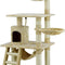 Classic Cat Tree, Faux Fur Finish, Sisal Rope Scratcher, 62"H, Beige